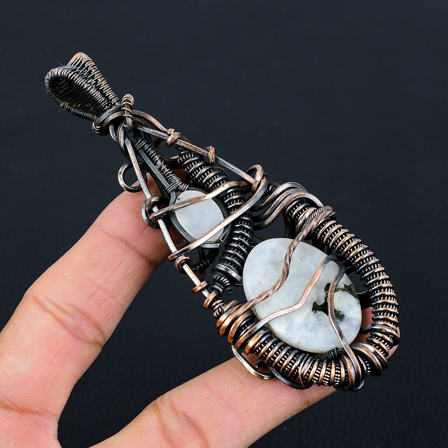 Rainbow Moonstone Gemstone Pendant