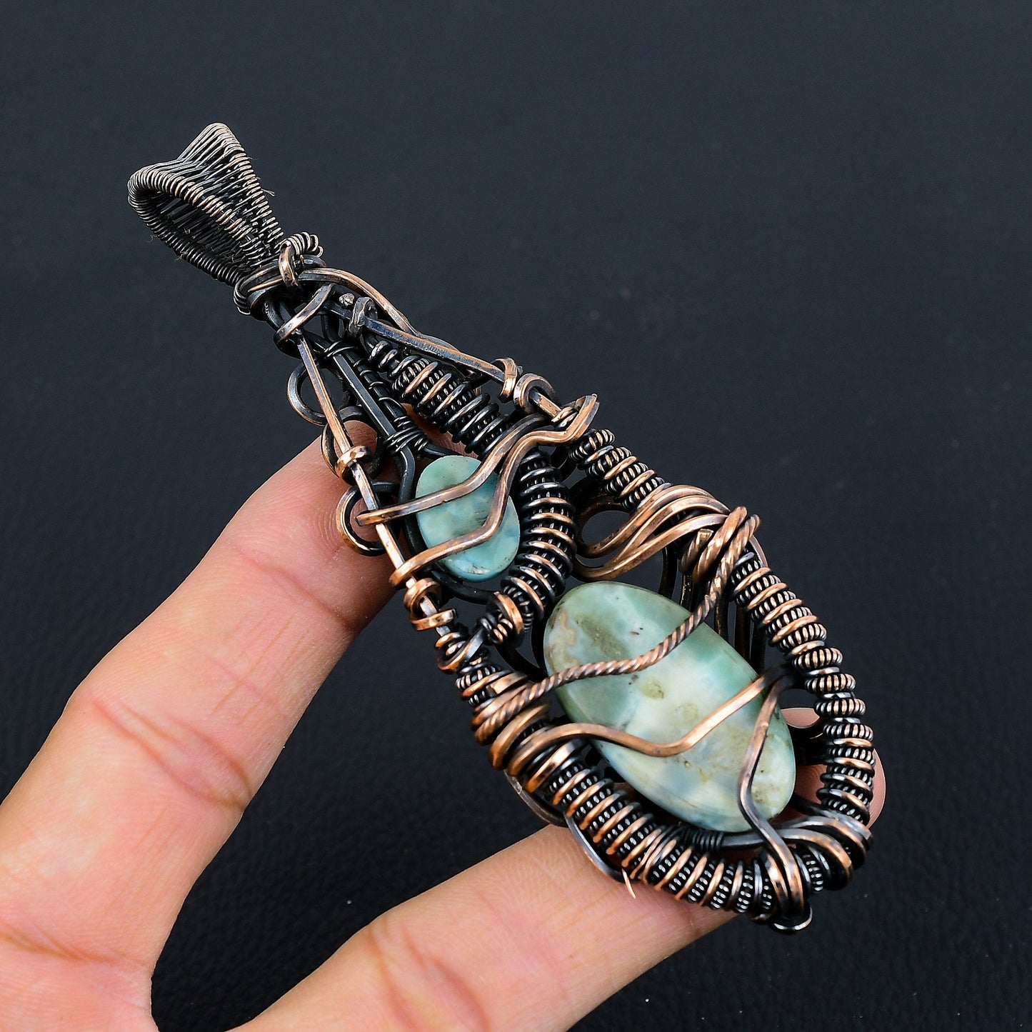 Blue Larimar Gemstone Pendant