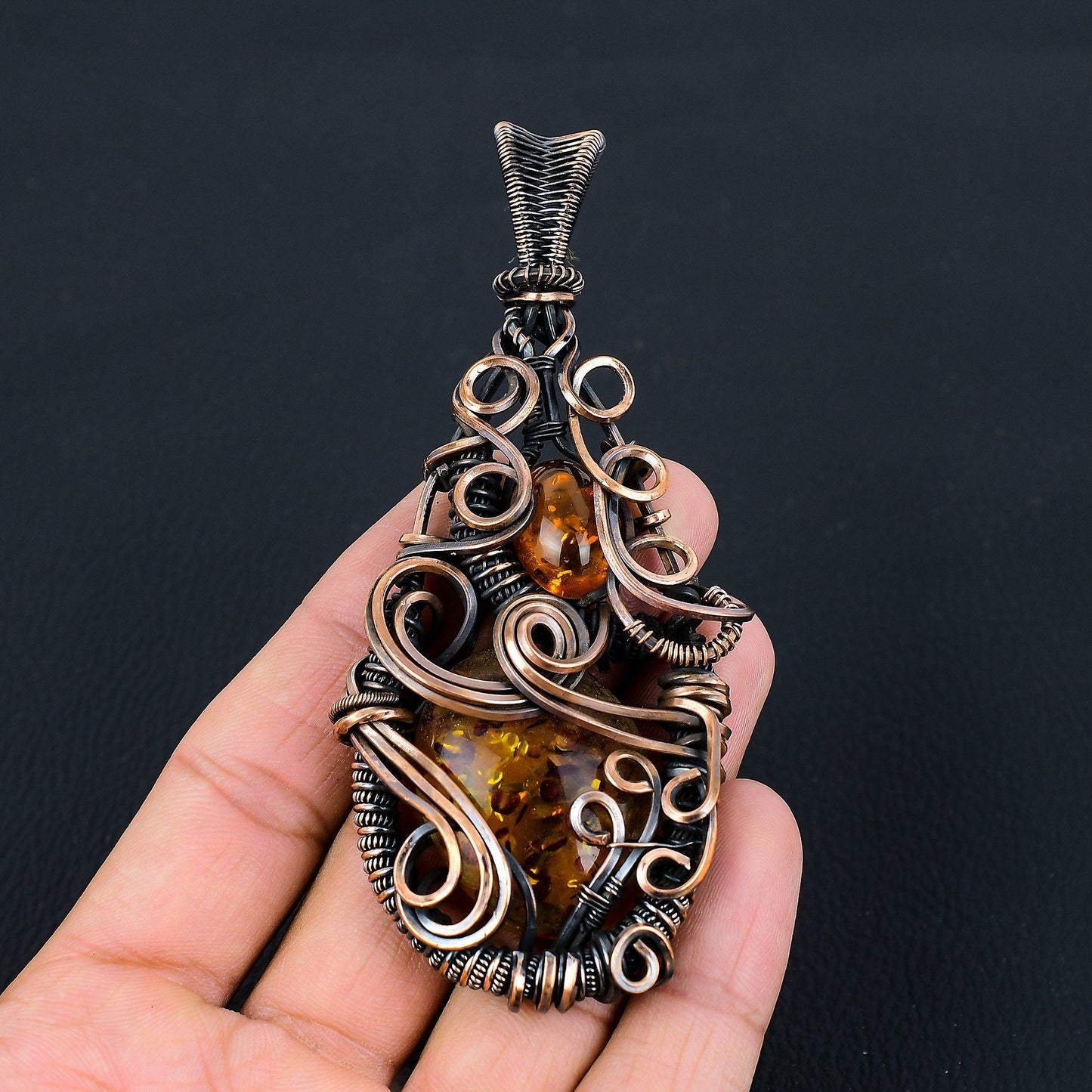 Honey Amber Gemstone Pendant