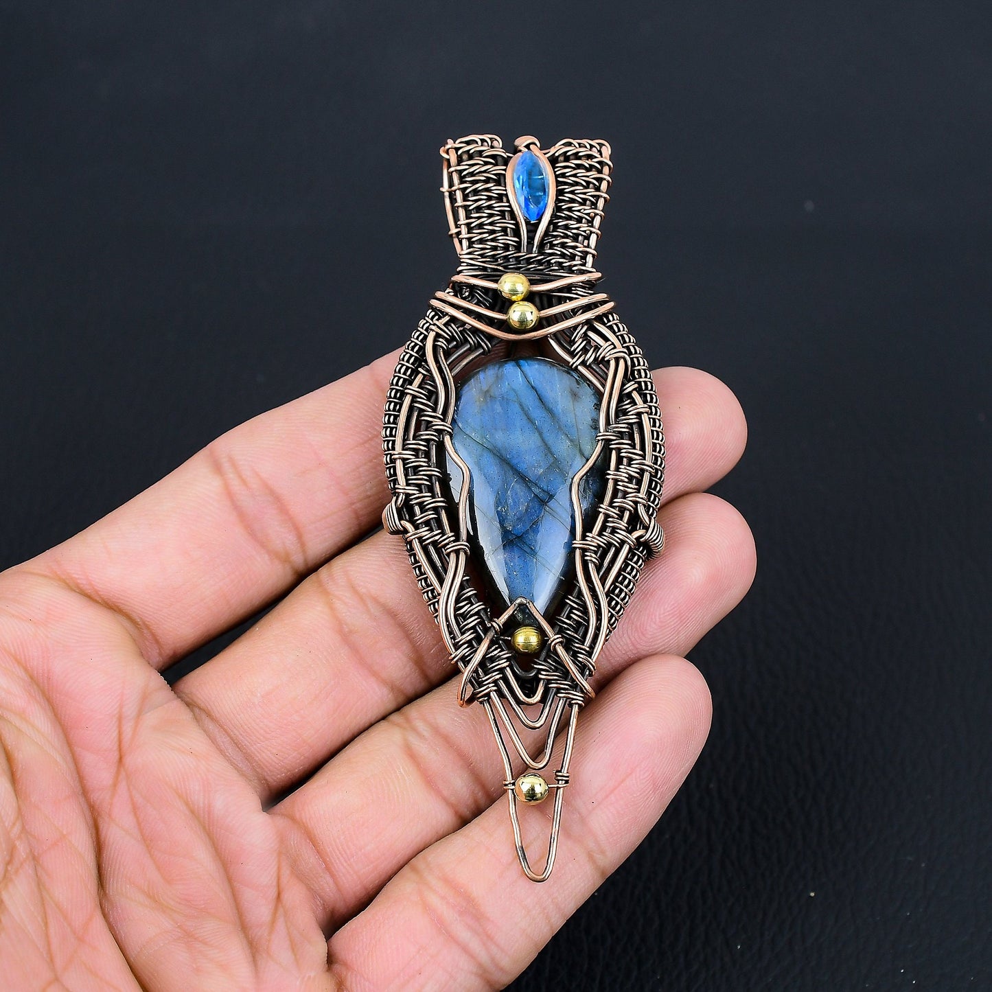 Blue Labradorite Gemstone Pendant