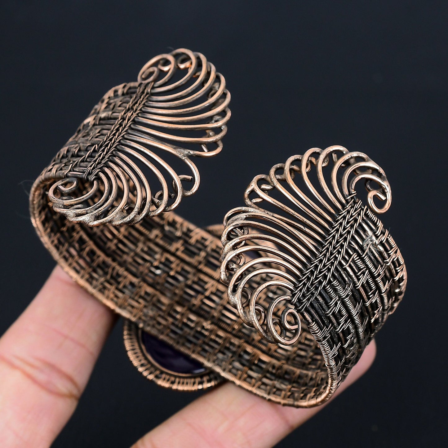 Purple Amethyst Gemstone Bangle