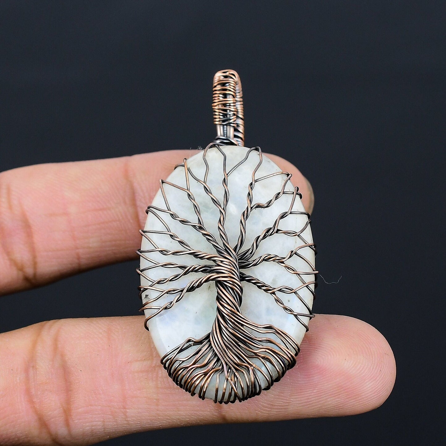 White Moonstone Gemstone Pendant