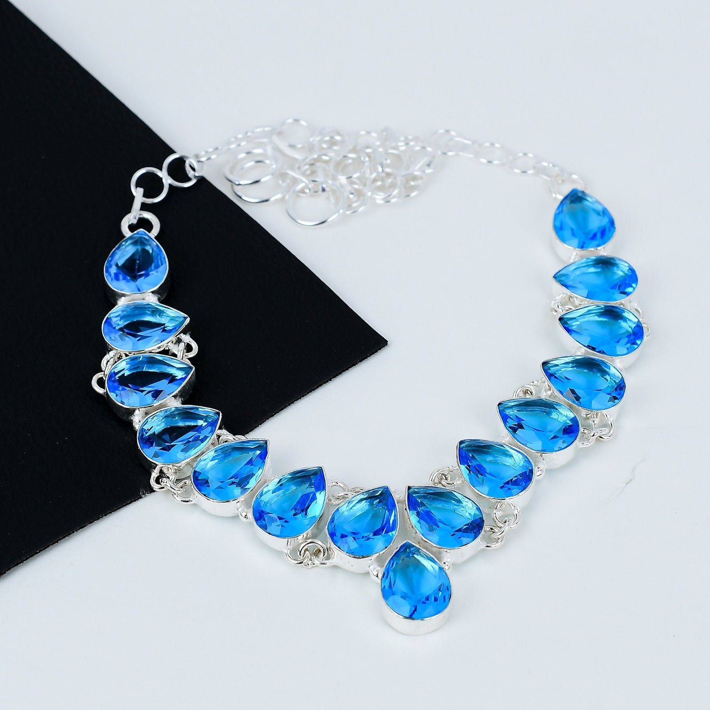 Blue Topaz Gemstone Necklace