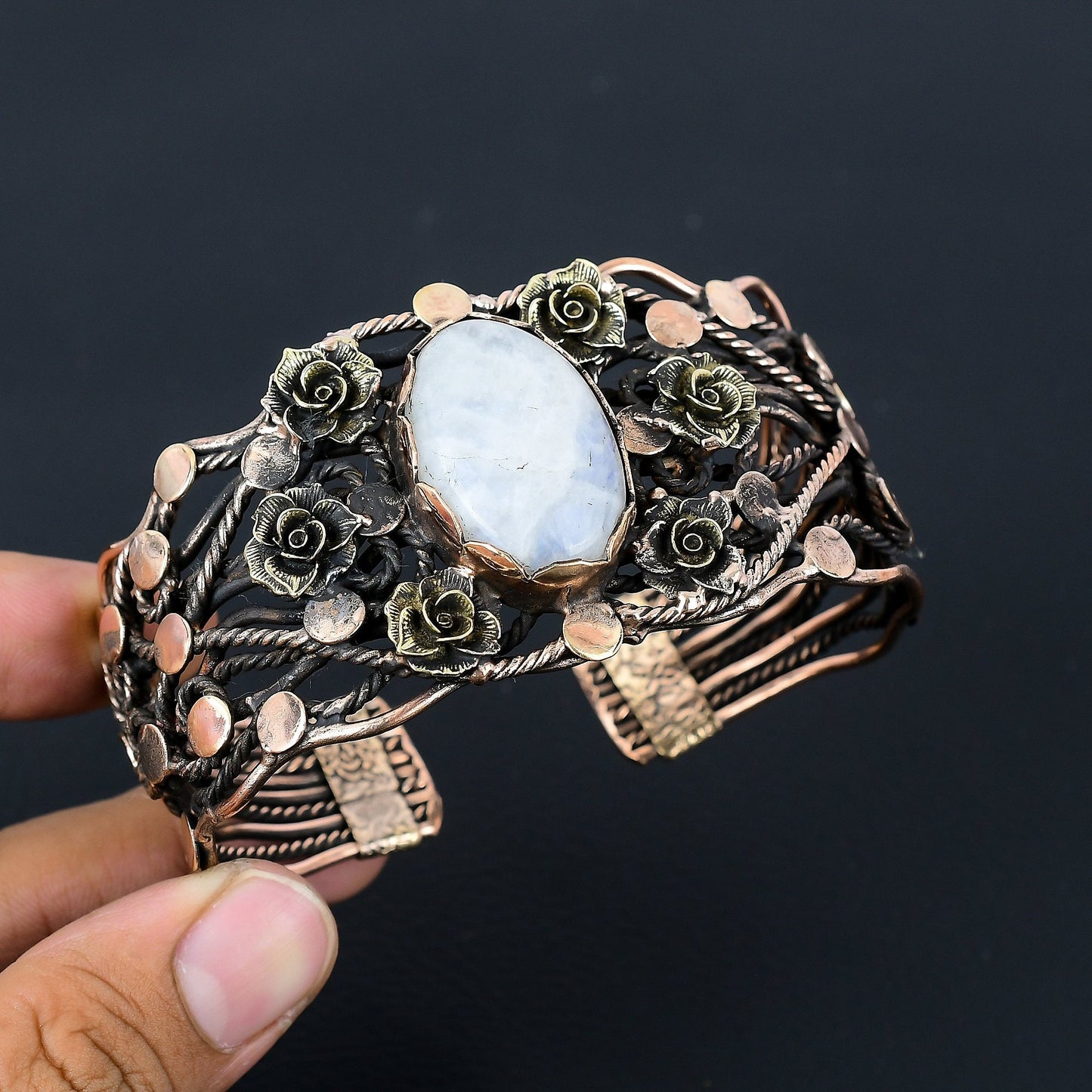 Rainbow Moonstone Gemstone Bracelet