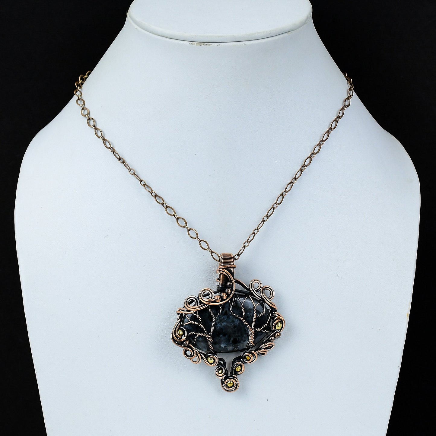Grey Larvikite Gemstone Pendant