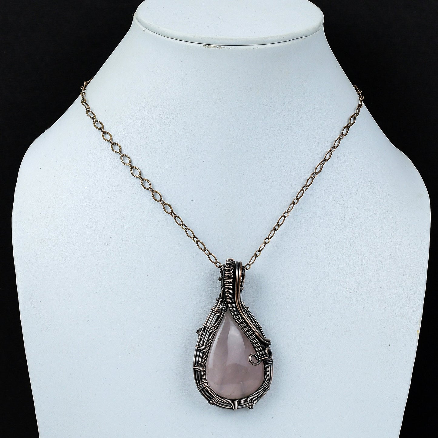 Pink Rose Quartz Gemstone Pendant