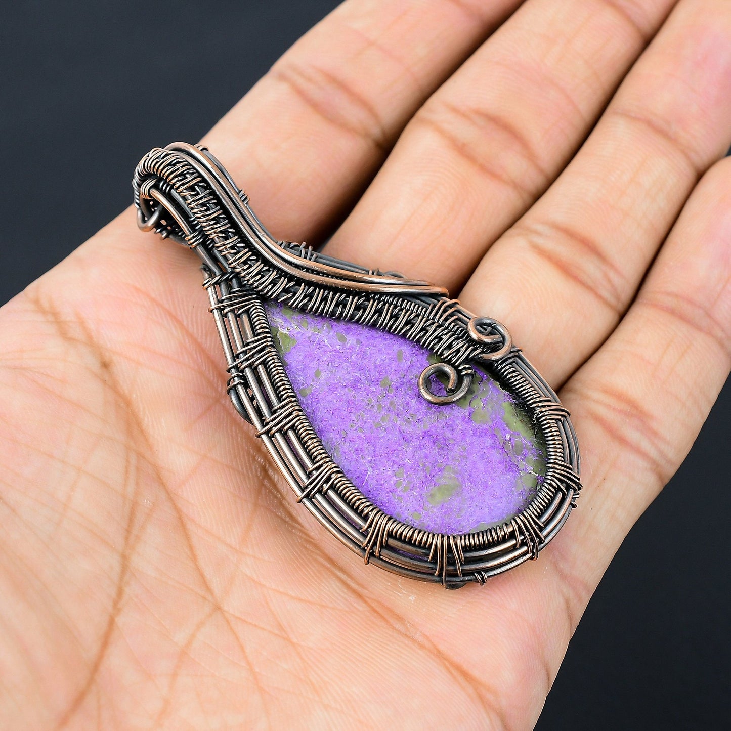 Purple Purpurite Gemstone Pendant