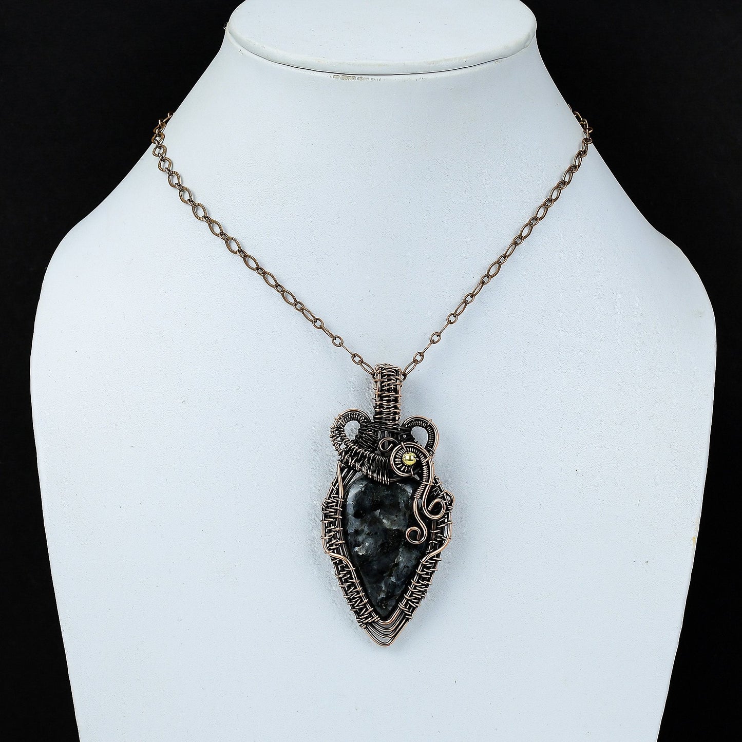 Gray Larvikite Gemstone Pendant