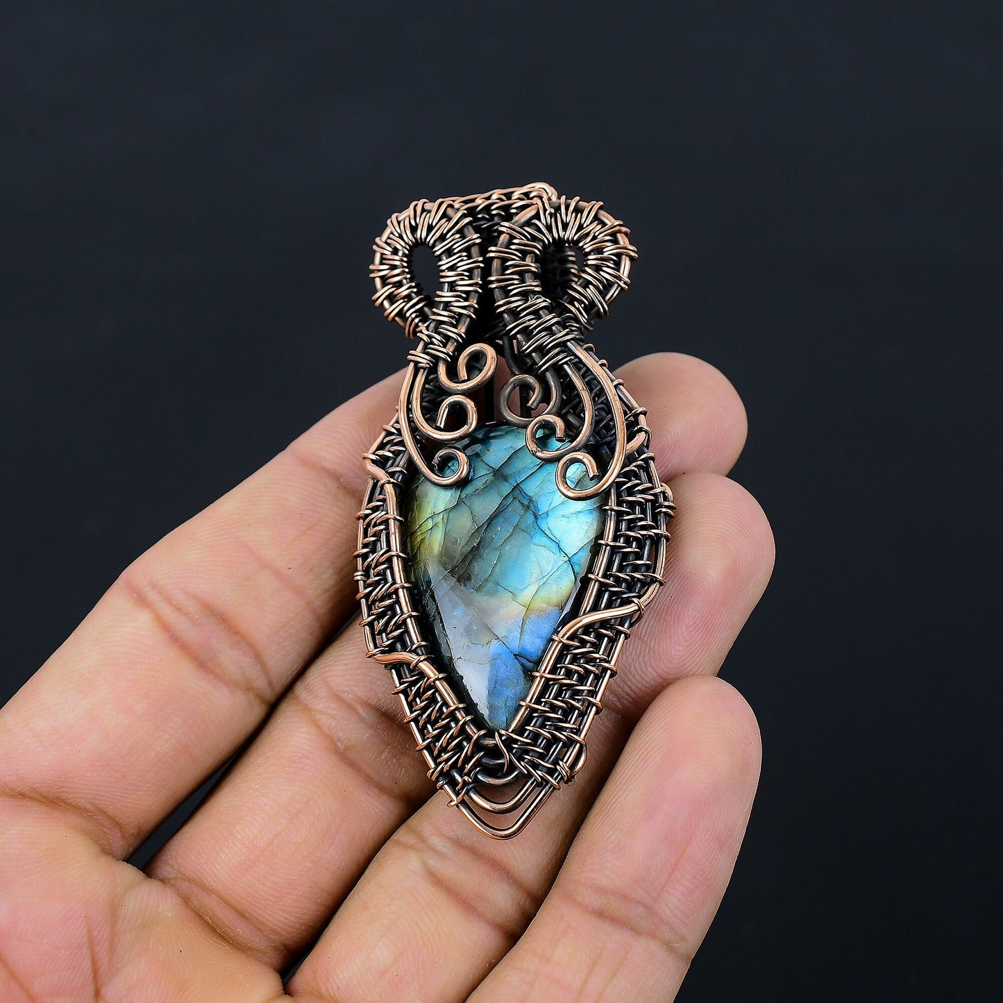 Blue Labradorite Gemstone Pendant