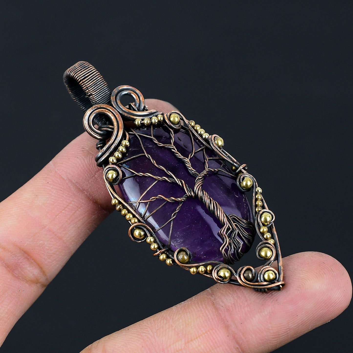 Purple Amethyst Gemstone Pendant