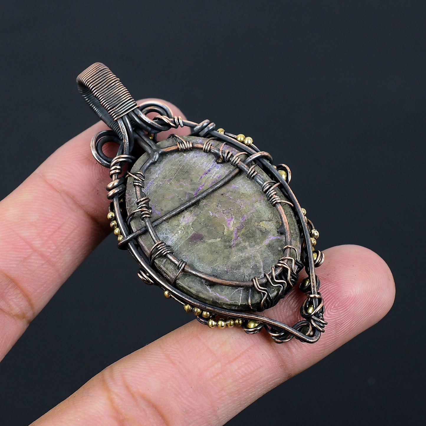 Purple Purpurite Gemstone Pendant