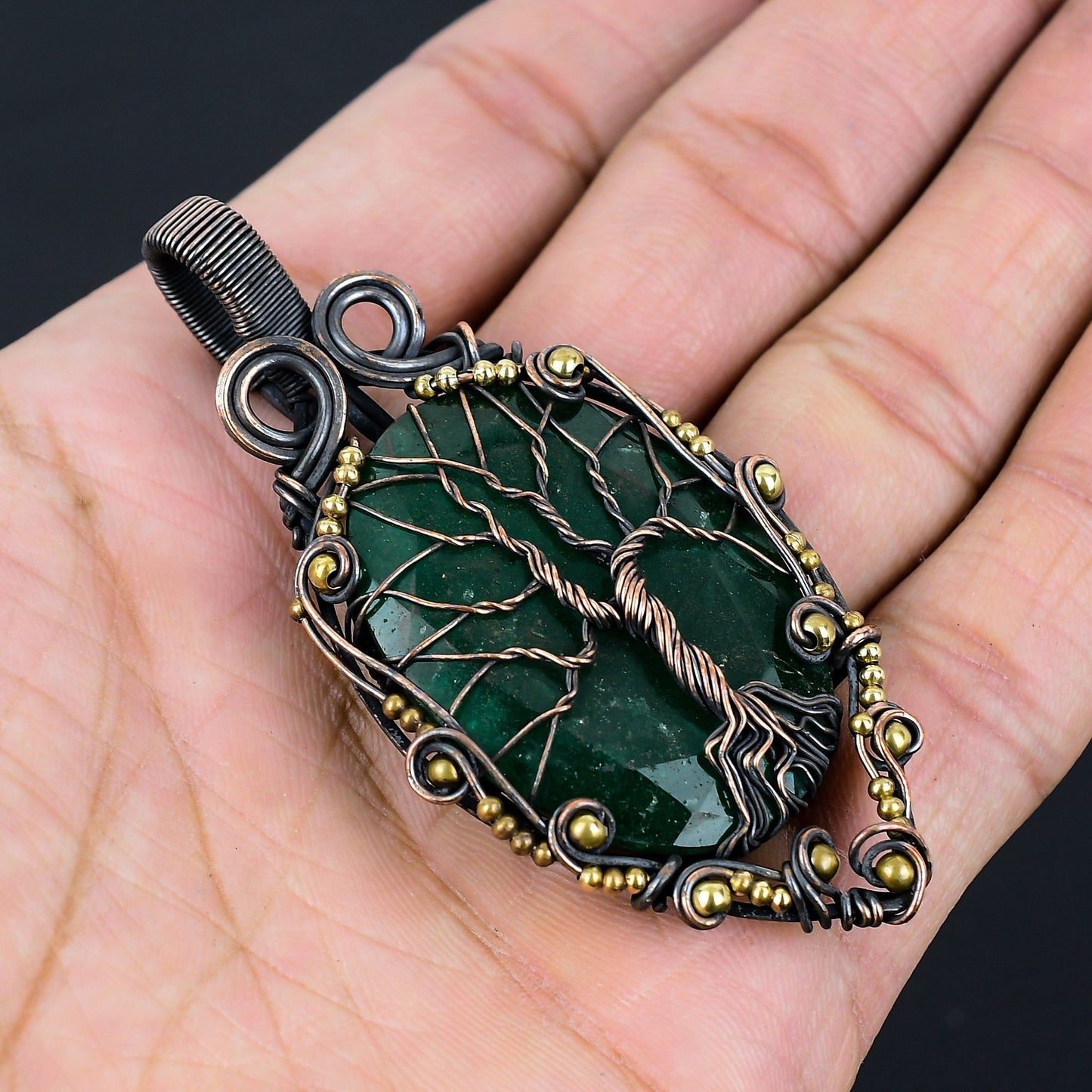Green Zambian Emerald Gemstone Pendant