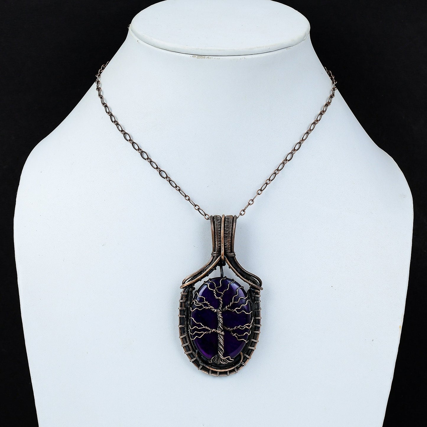 Purple Fire Labradorite Gemstone Pendant