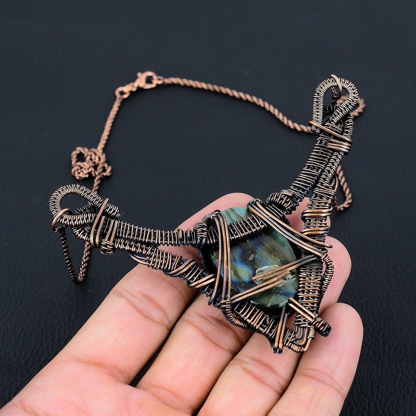 Blue Labradorite Gemstone Pendant