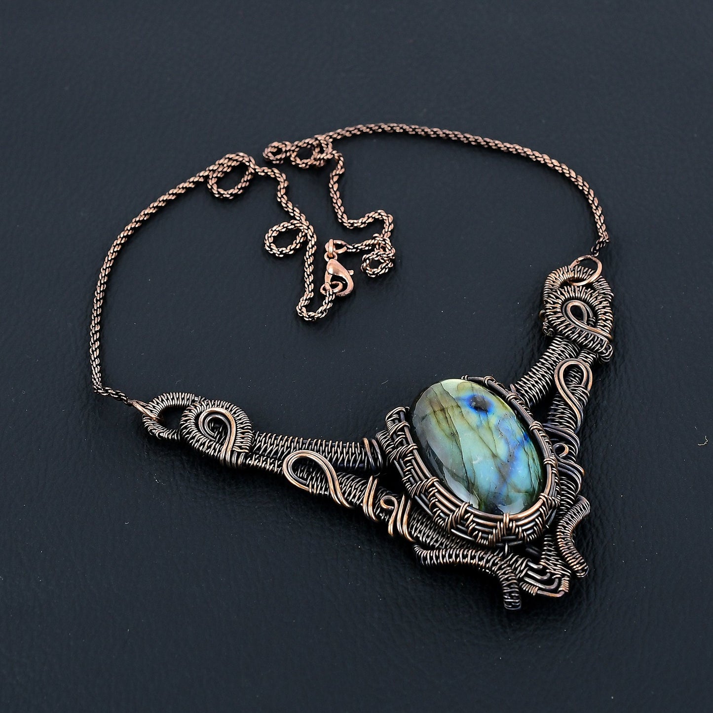 Blue Labradorite Gemstone Pendant