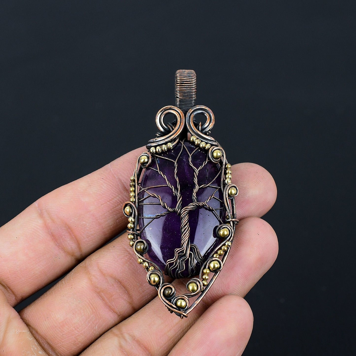 Purple Amethyst Gemstone Pendant