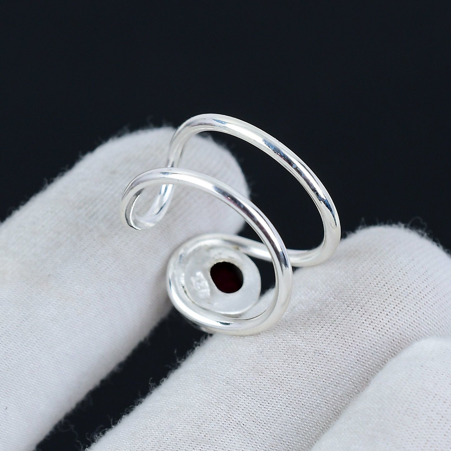 Red Ruby Gemstone Sterling Silver Ring