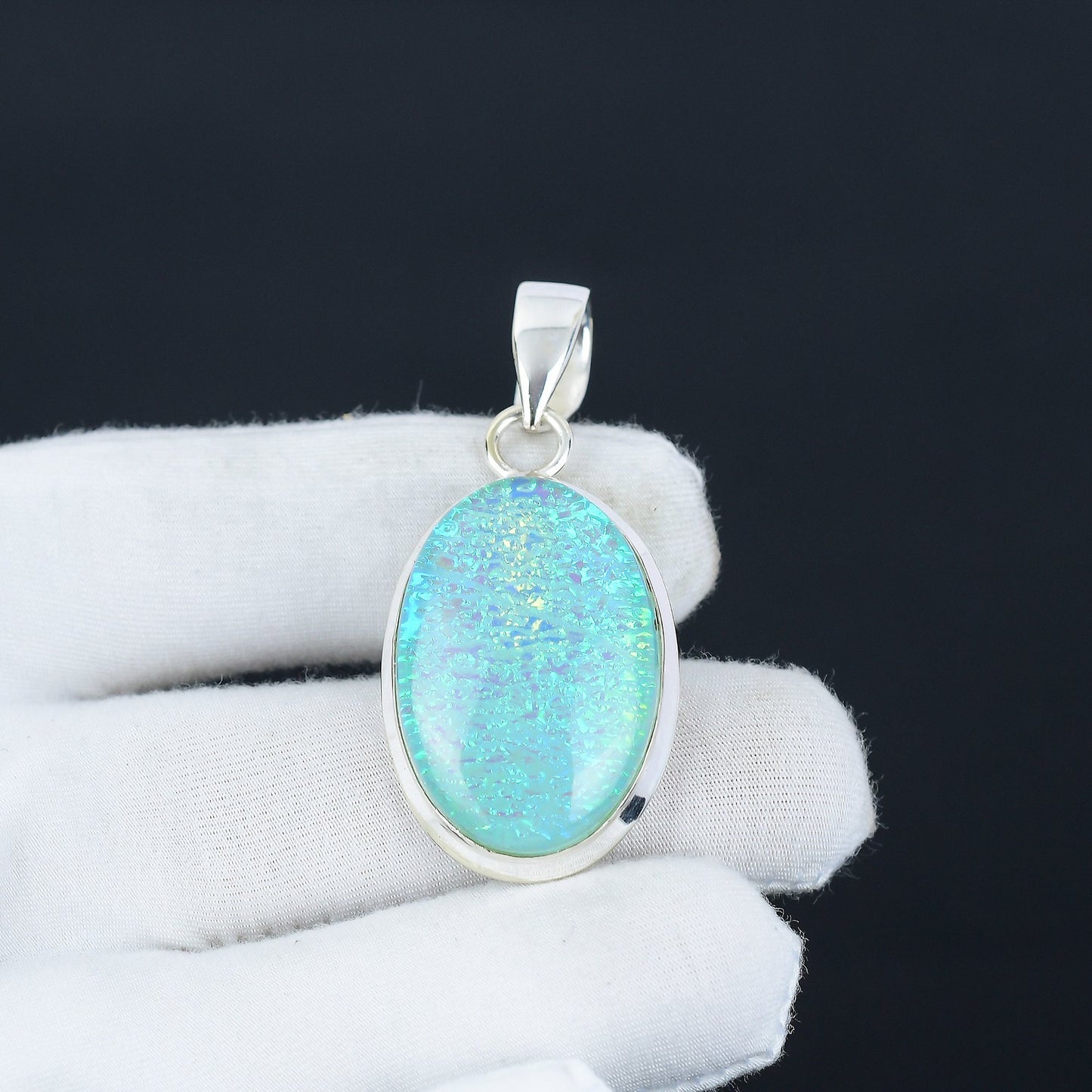 Orange Triplet Fire Opal Pendant