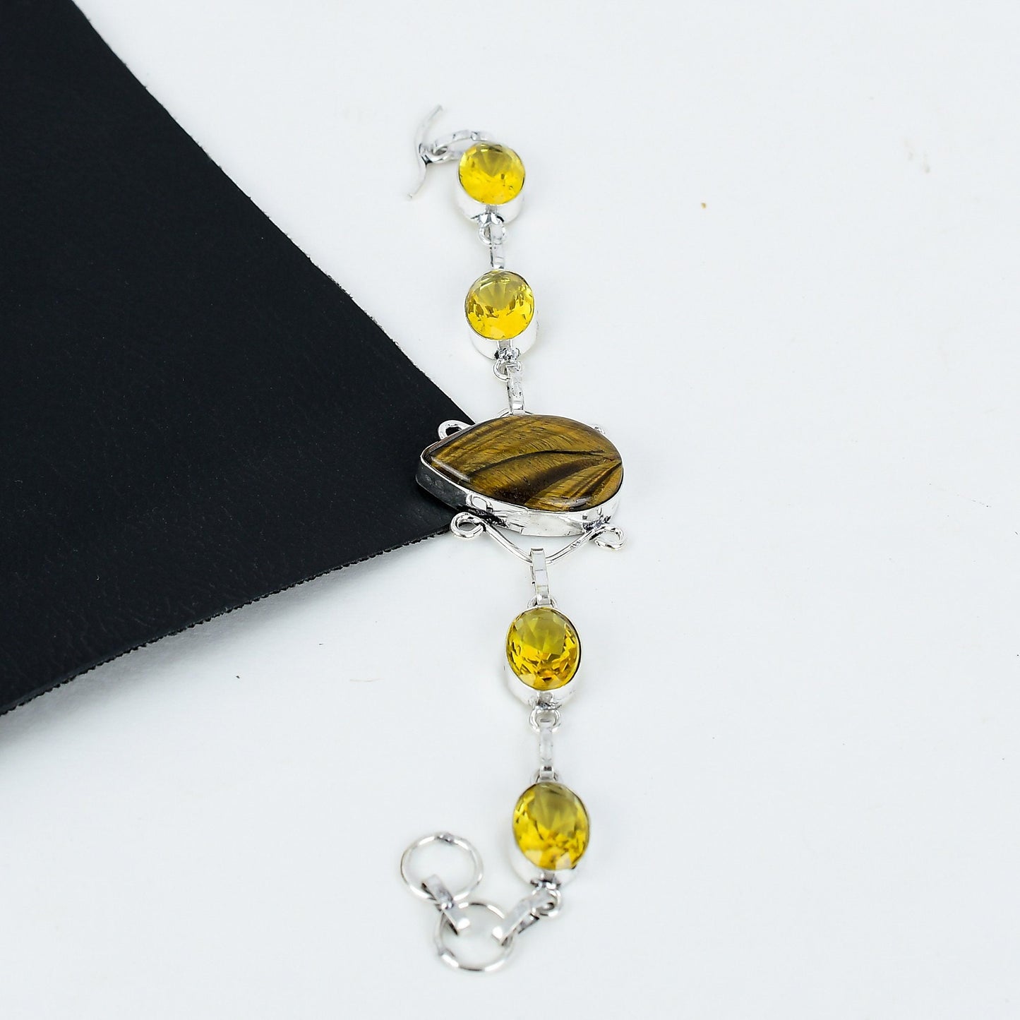 Golden Tiger Eye & Yellow Citrine Gemstone Bracelet
