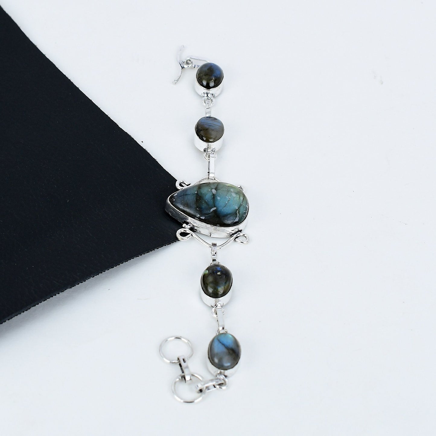 Blue Labradorite Sterling Silver Bracelet