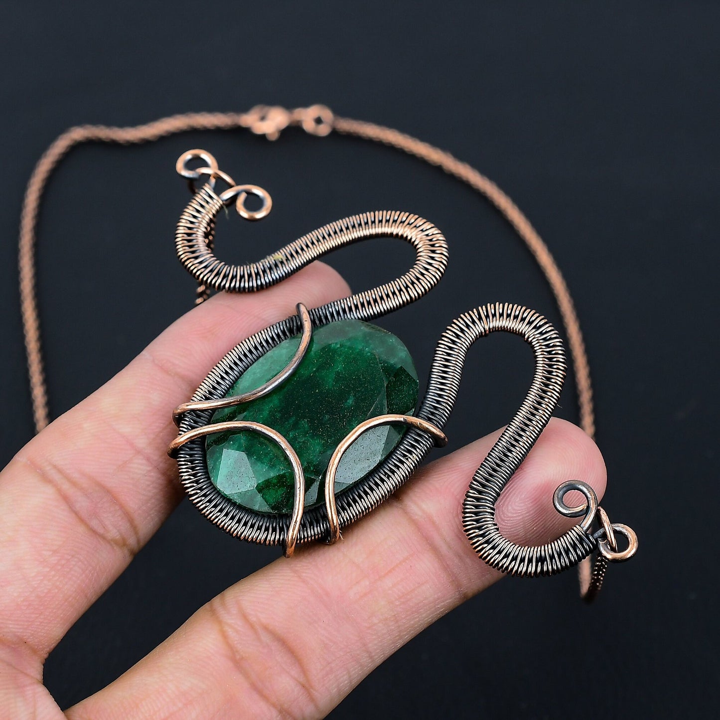 Emerald Green Gemstone Pendant