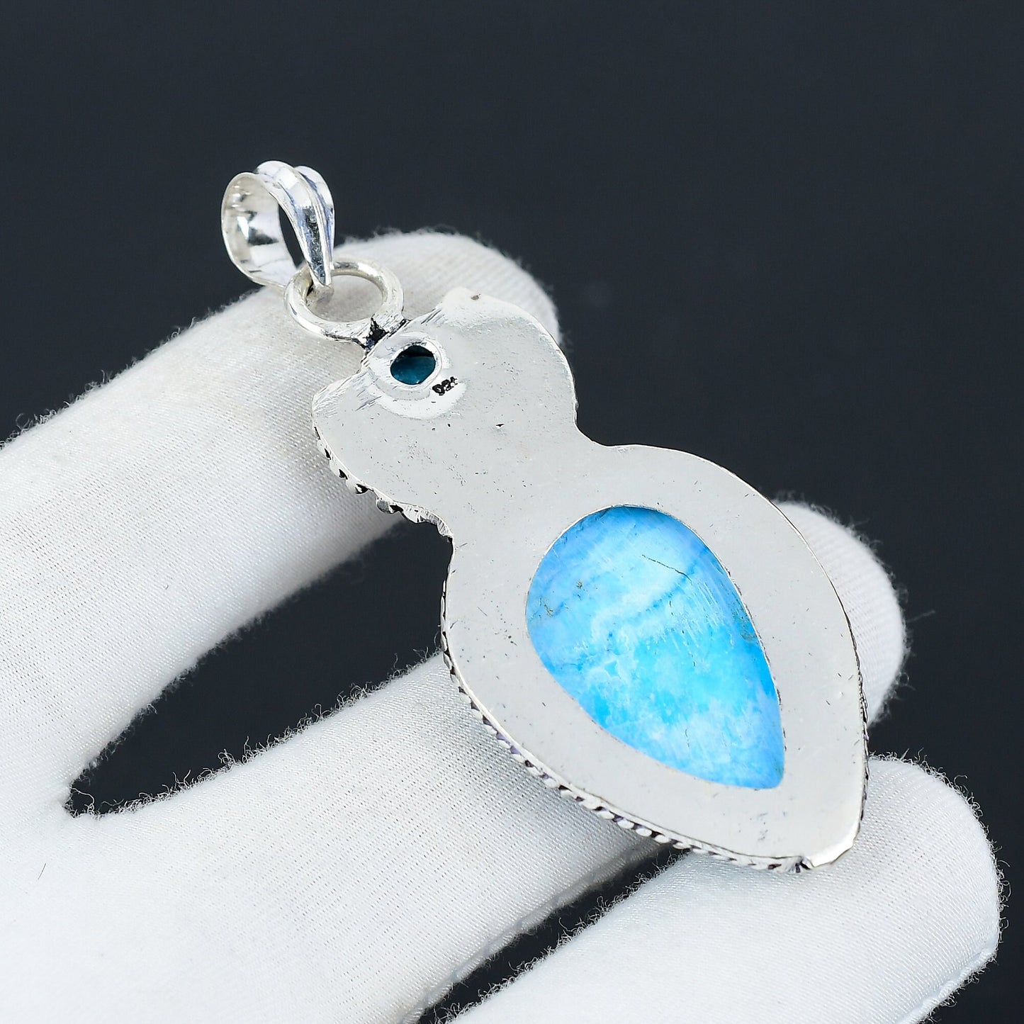 Turquoise & Blue Topaz Gemstone Pendant