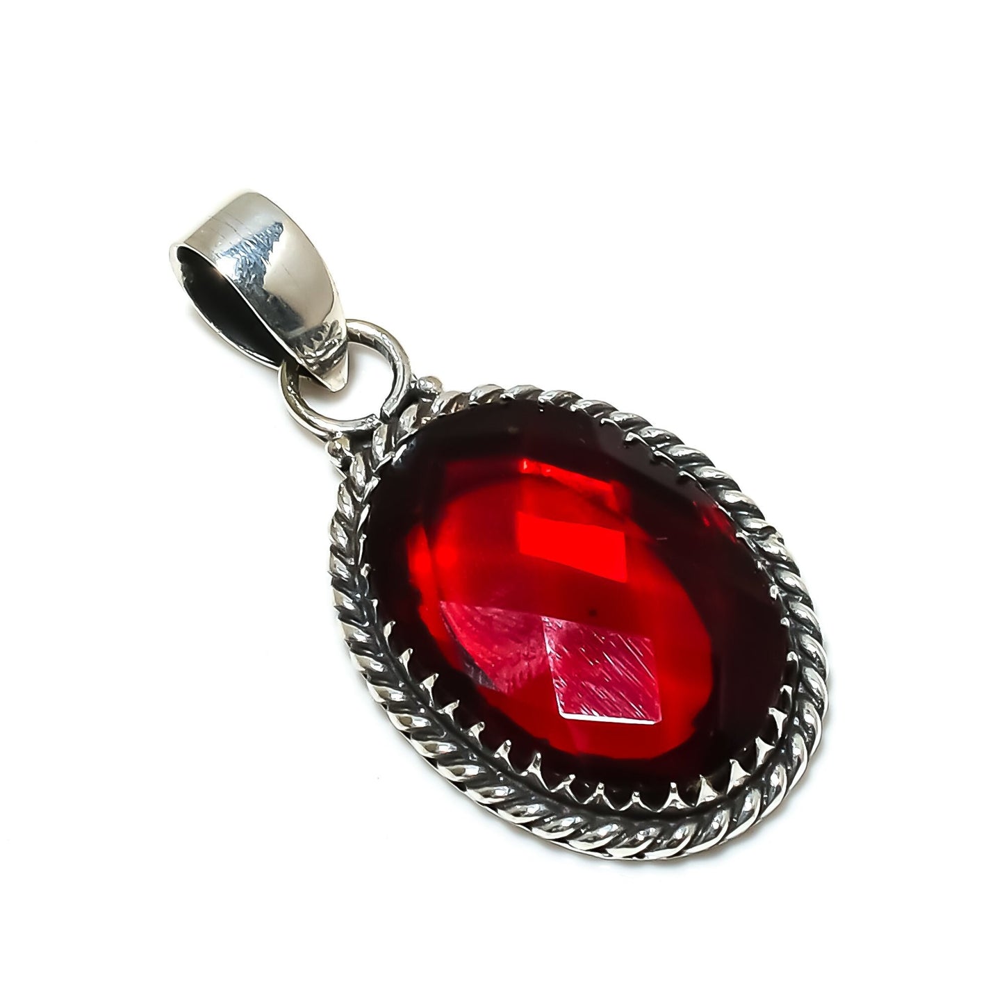 Red Garnet Gemstone Pendant