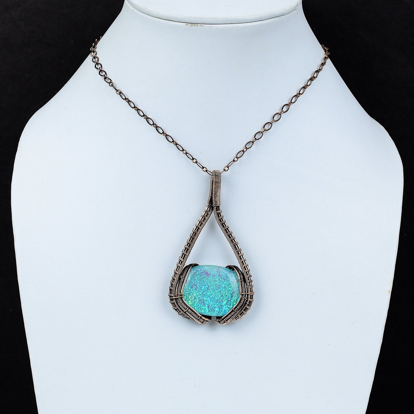 Multicolor Australian Triplet Opal Gemstone Pendant