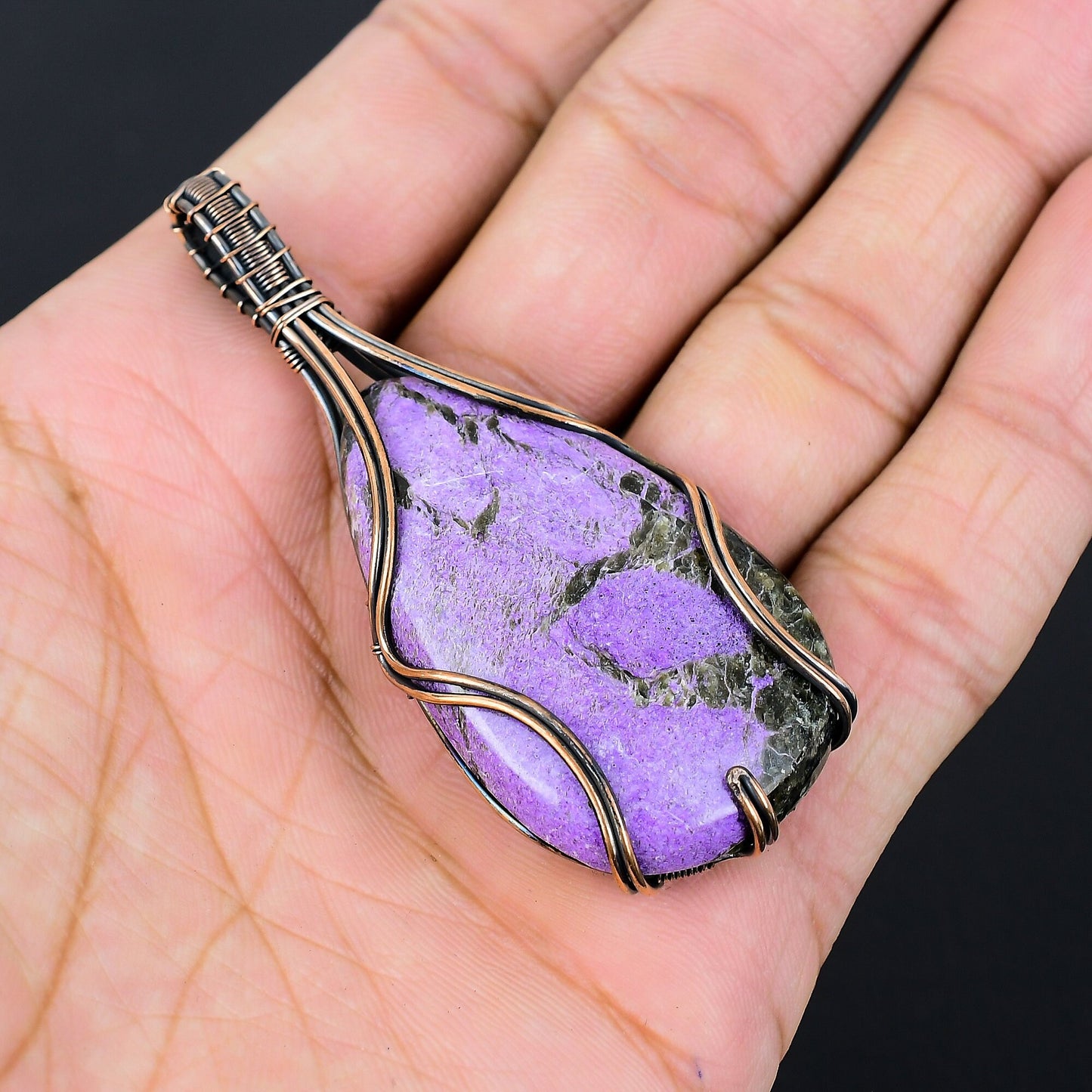Purple Purpurite Gemstone Pendant