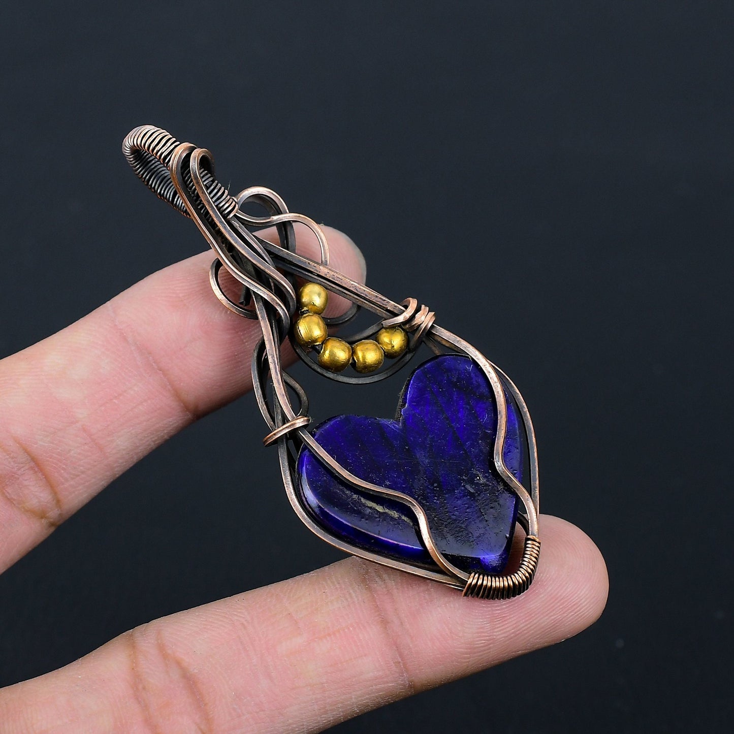 Blue Labradorite Gemstone Pendant