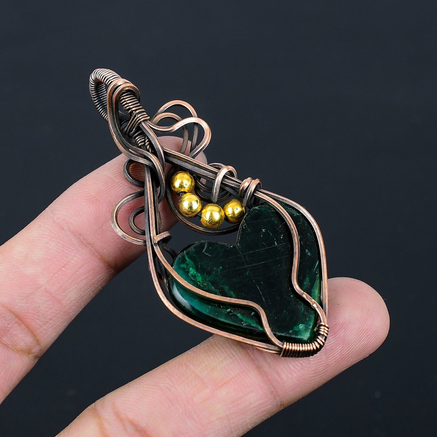 Green Labradorite Gemstone Pendant