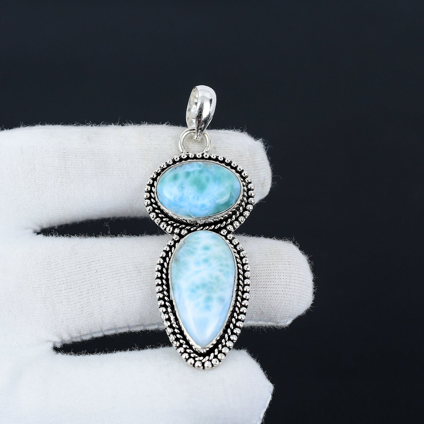 Blue Larimar Gemstone Pendant