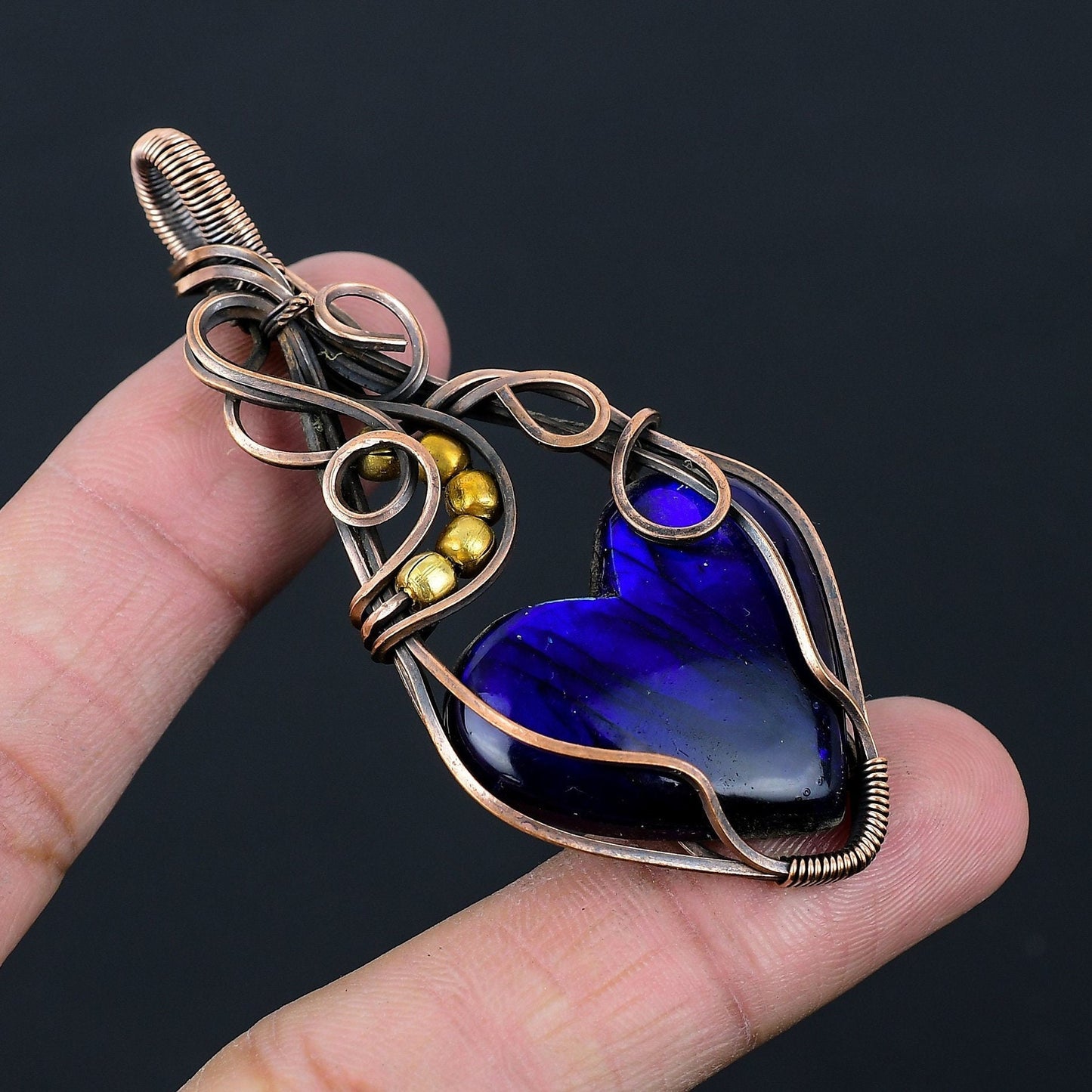 Blue Labradorite Gemstone Pendant