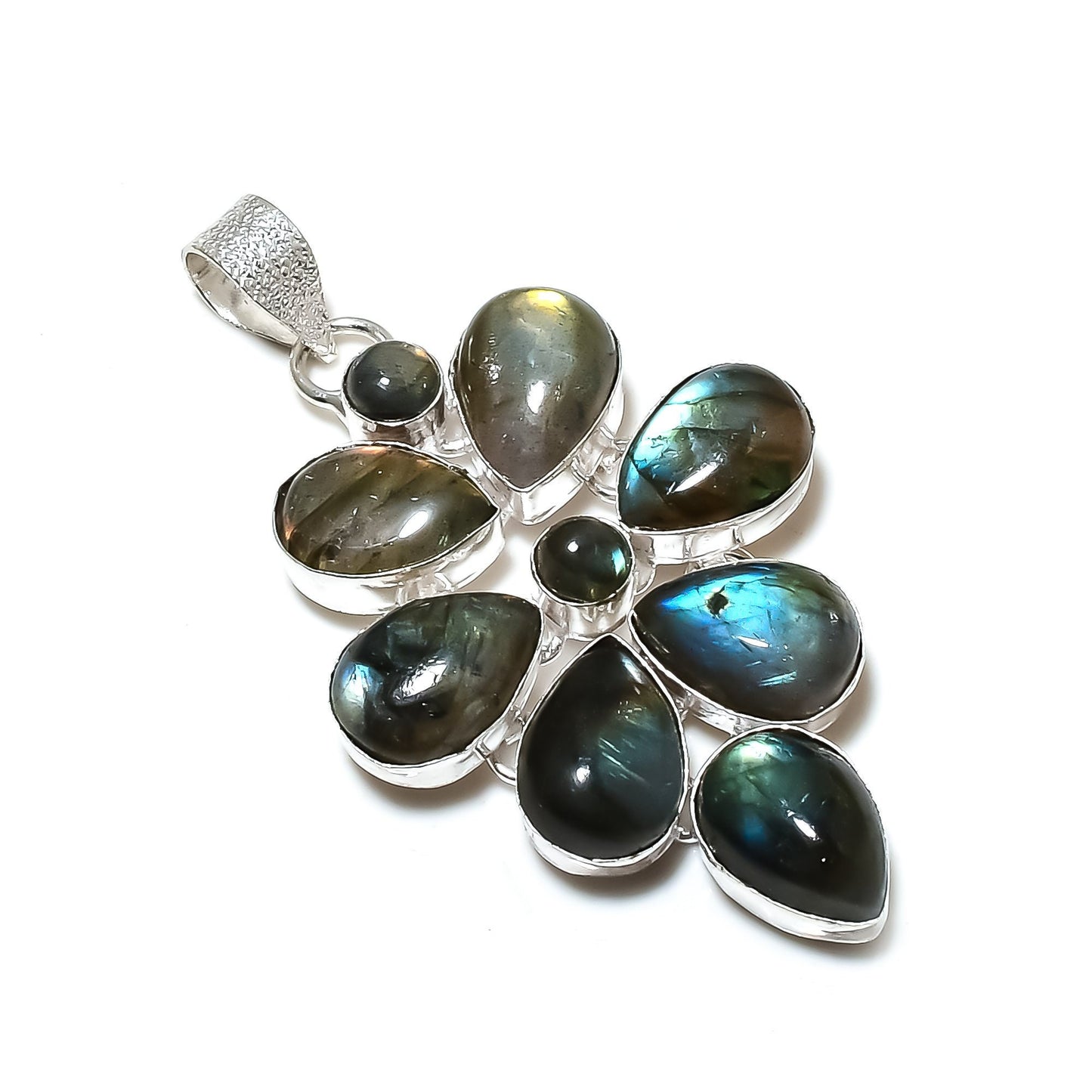 Blue Flash Labradorite Gemstone Pendant