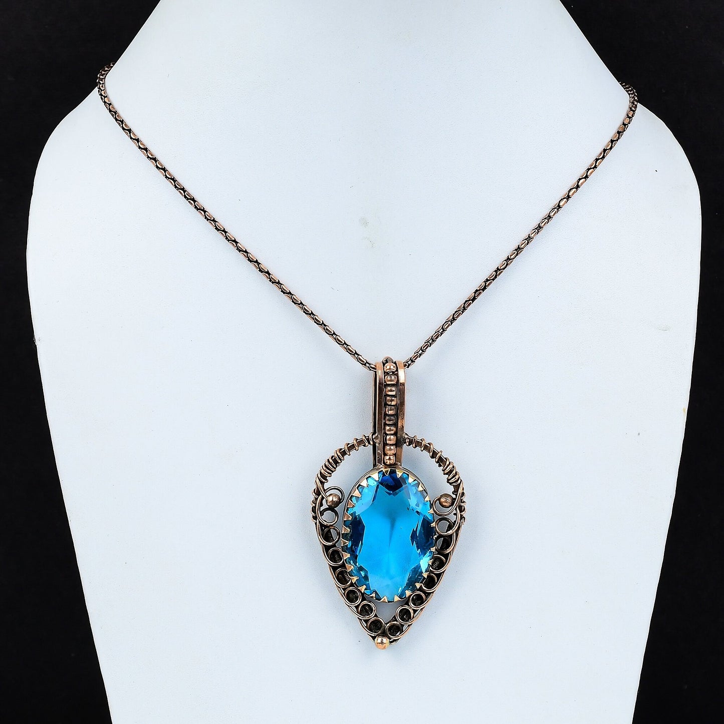Blue Topaz Gemstone Pendant