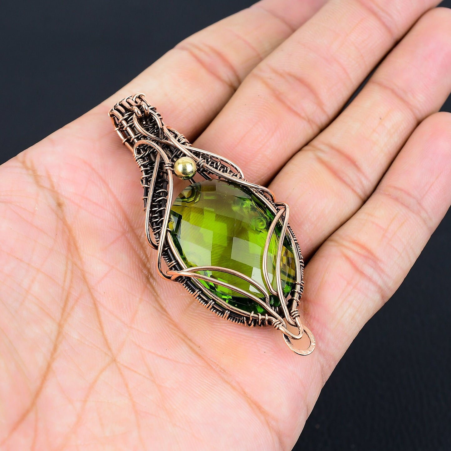 Green Peridot Gemstone Pendant