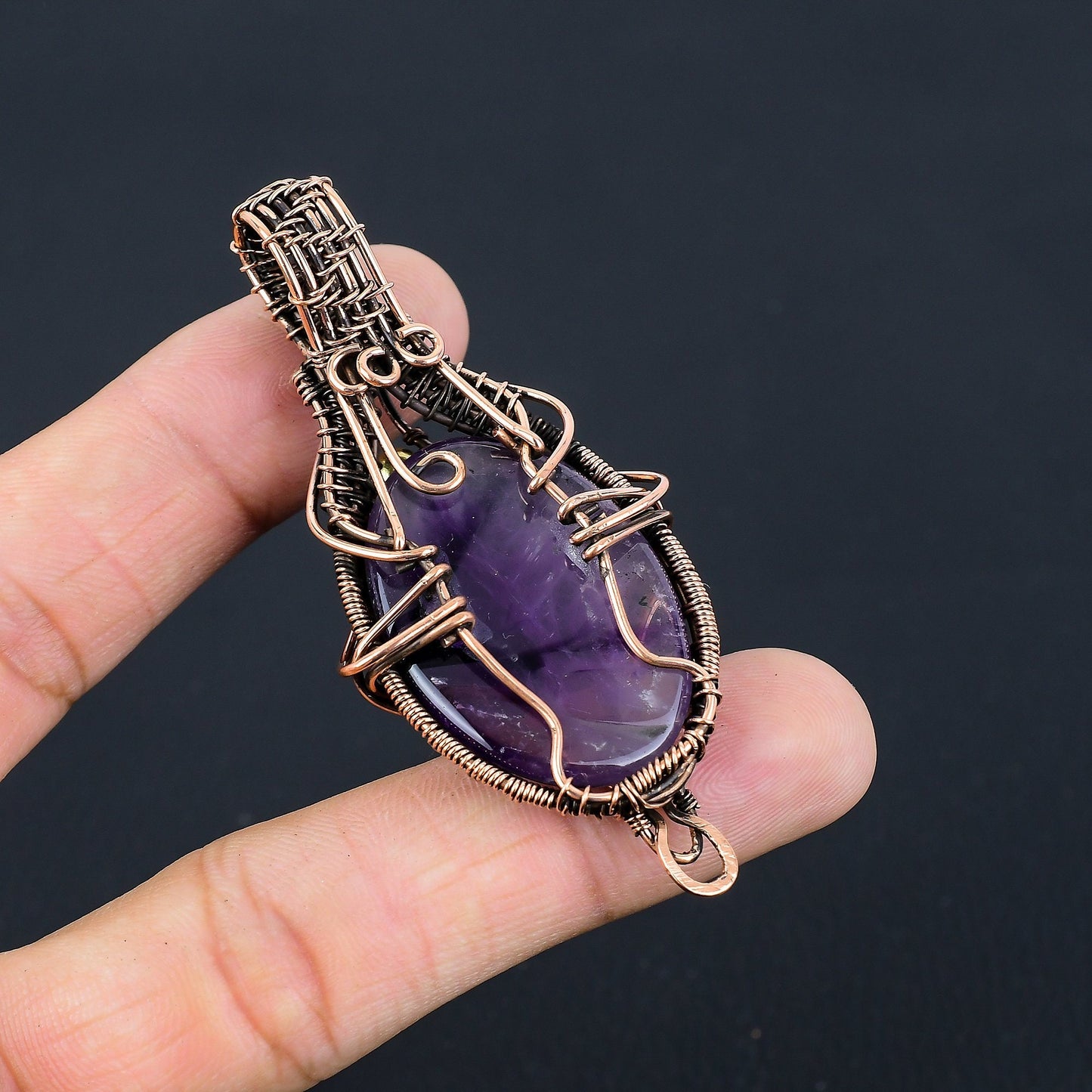 Purple Star Amethyst Gemstone Pendant