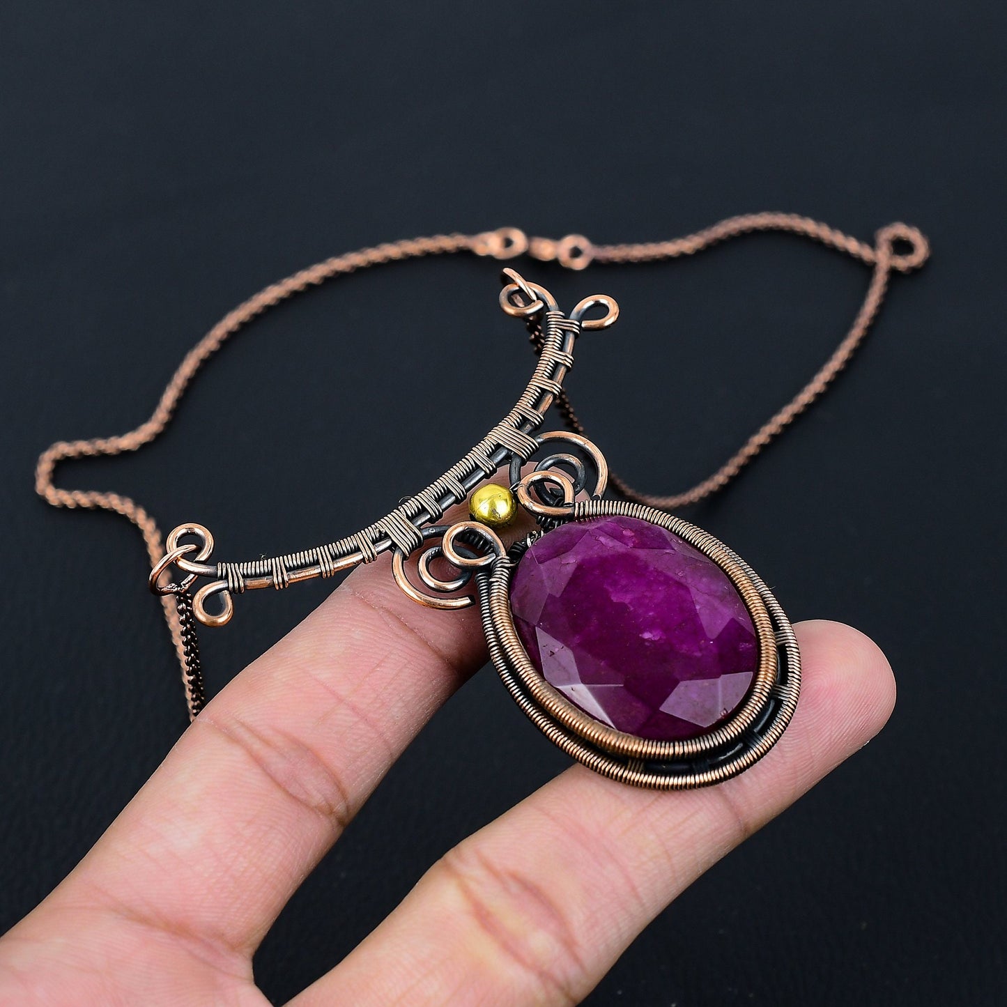 Red Ruby Gemstone Pendant
