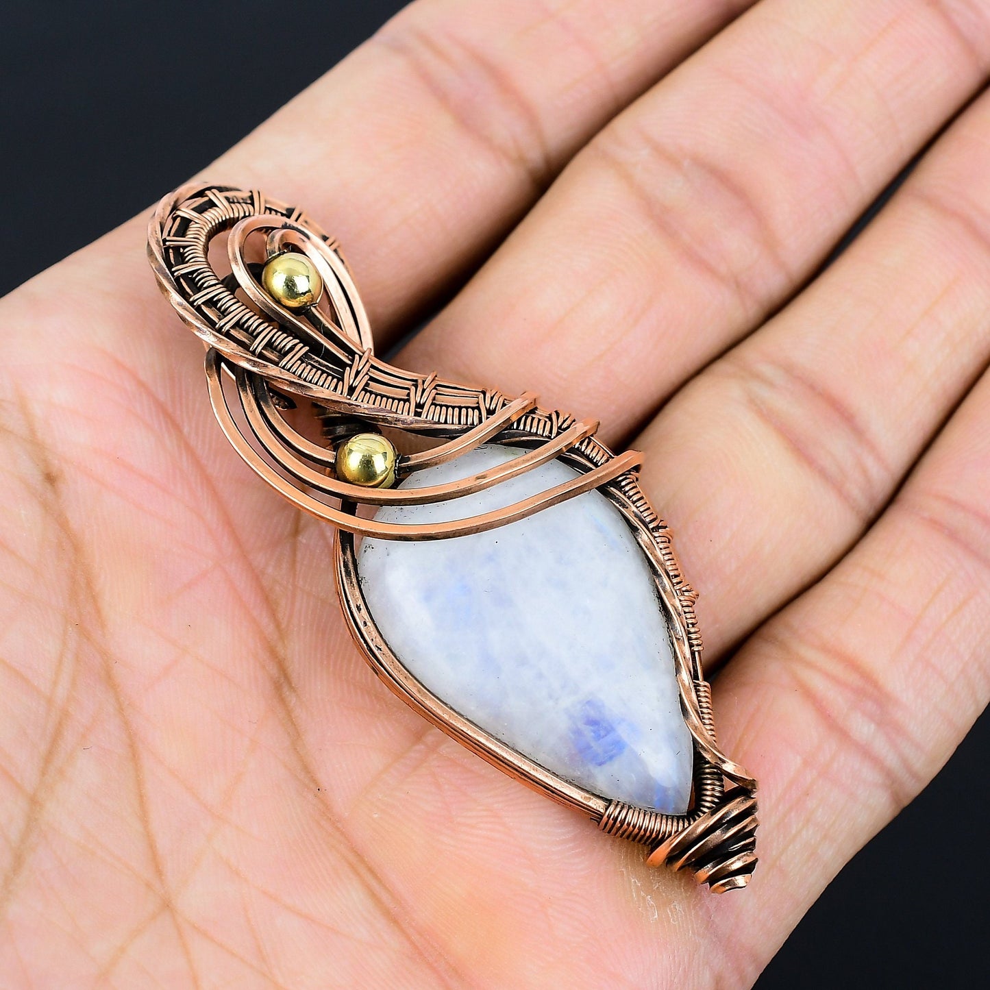 Rainbow Moonstone Gemstone Pendant