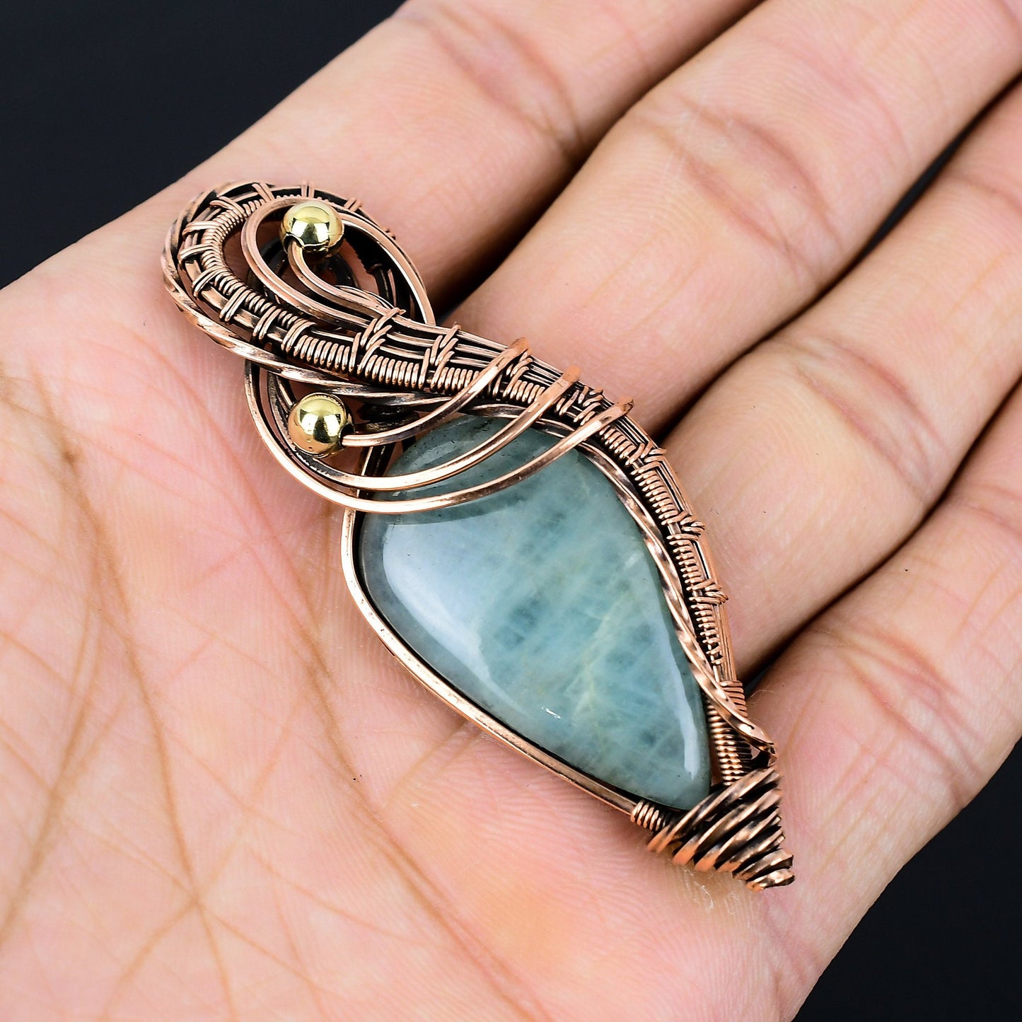 Aquamarine Blue Gemstone Pendant