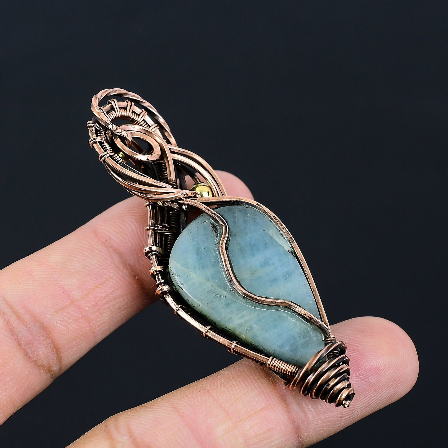 Aquamarine Blue Gemstone Pendant