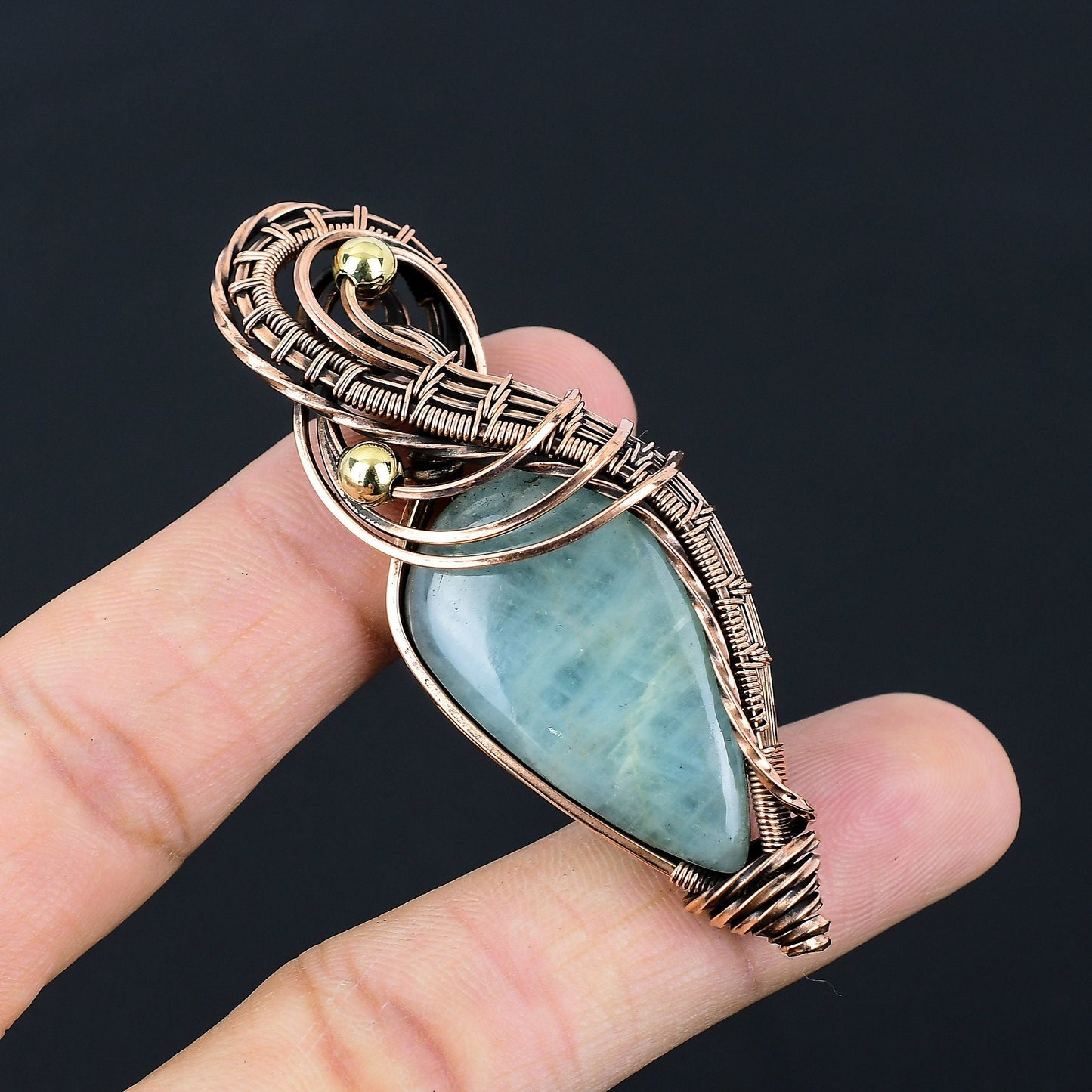 Aquamarine Blue Gemstone Pendant