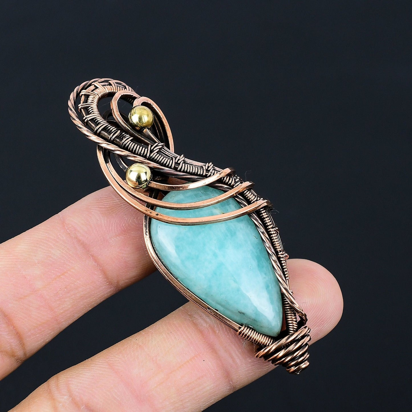 Blue Amazonite Gemstone Pendant
