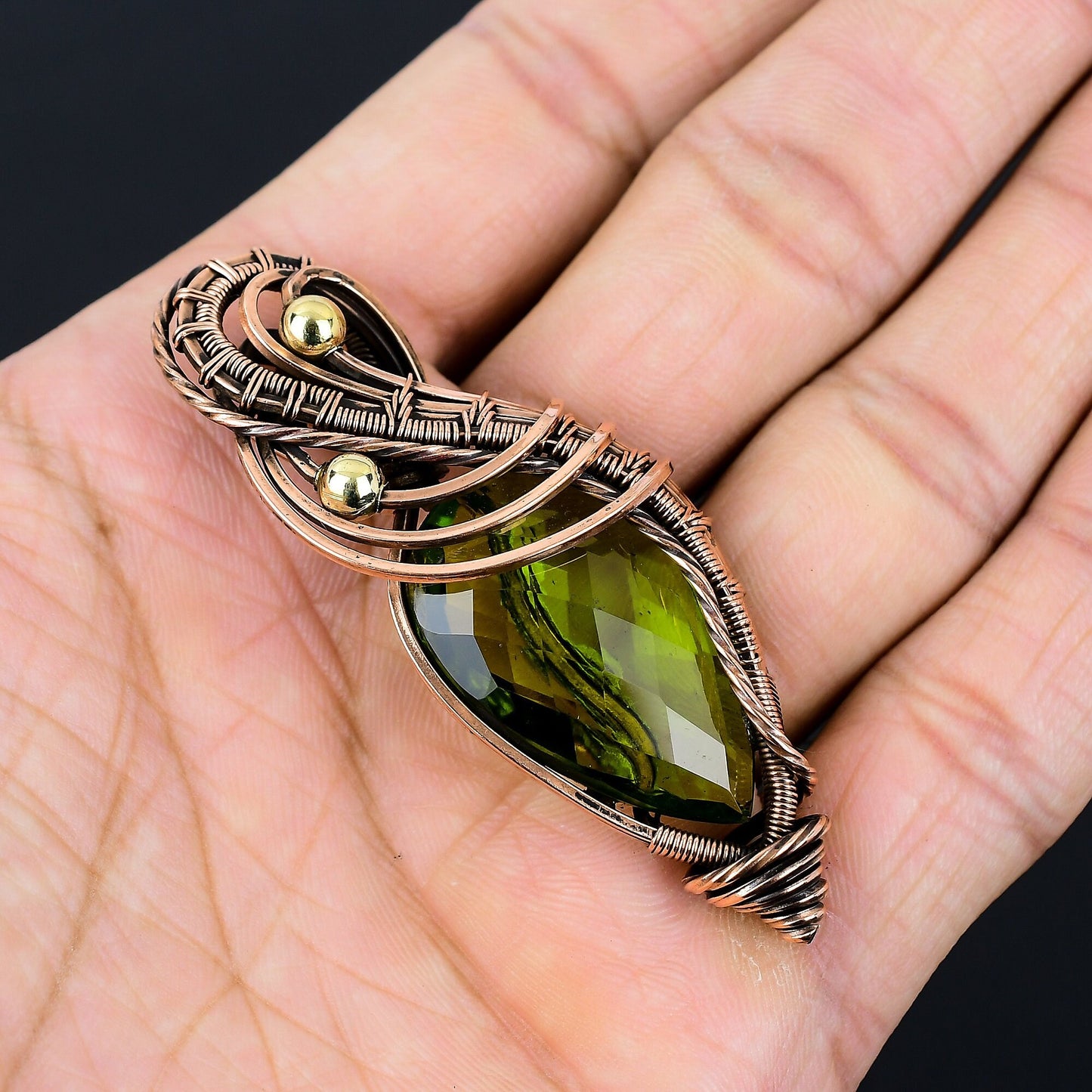 Green Peridot Gemstone Pendant