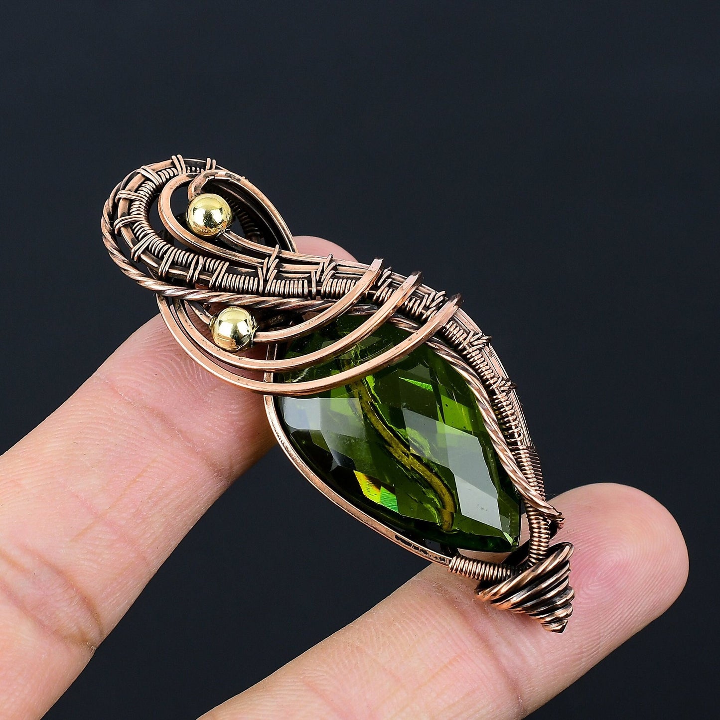 Green Peridot Gemstone Pendant