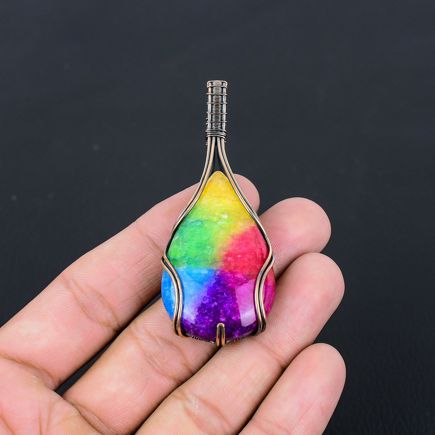 Rainbow Solar Quartz Gemstone Pendant