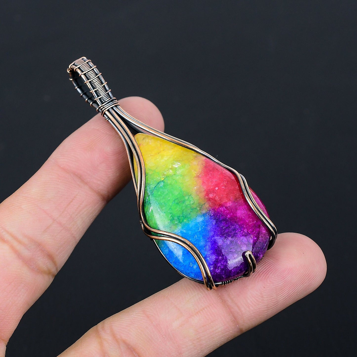 Rainbow Solar Quartz Gemstone Pendant
