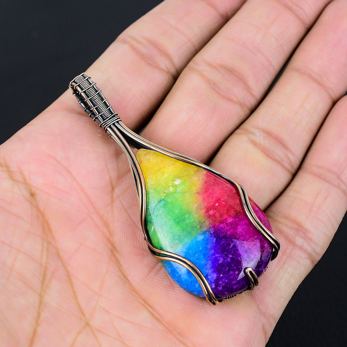 Rainbow Solar Quartz Gemstone Pendant