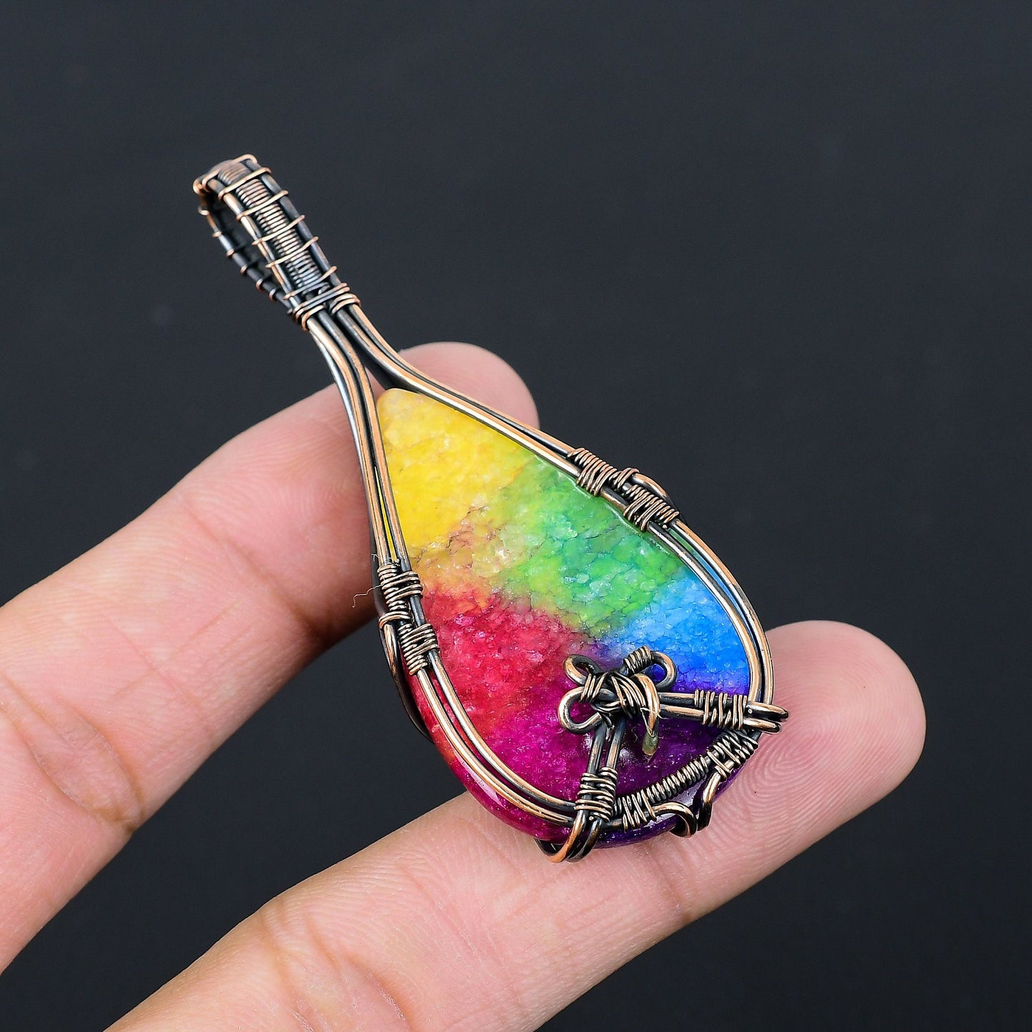 Rainbow Solar Quartz Gemstone Pendant