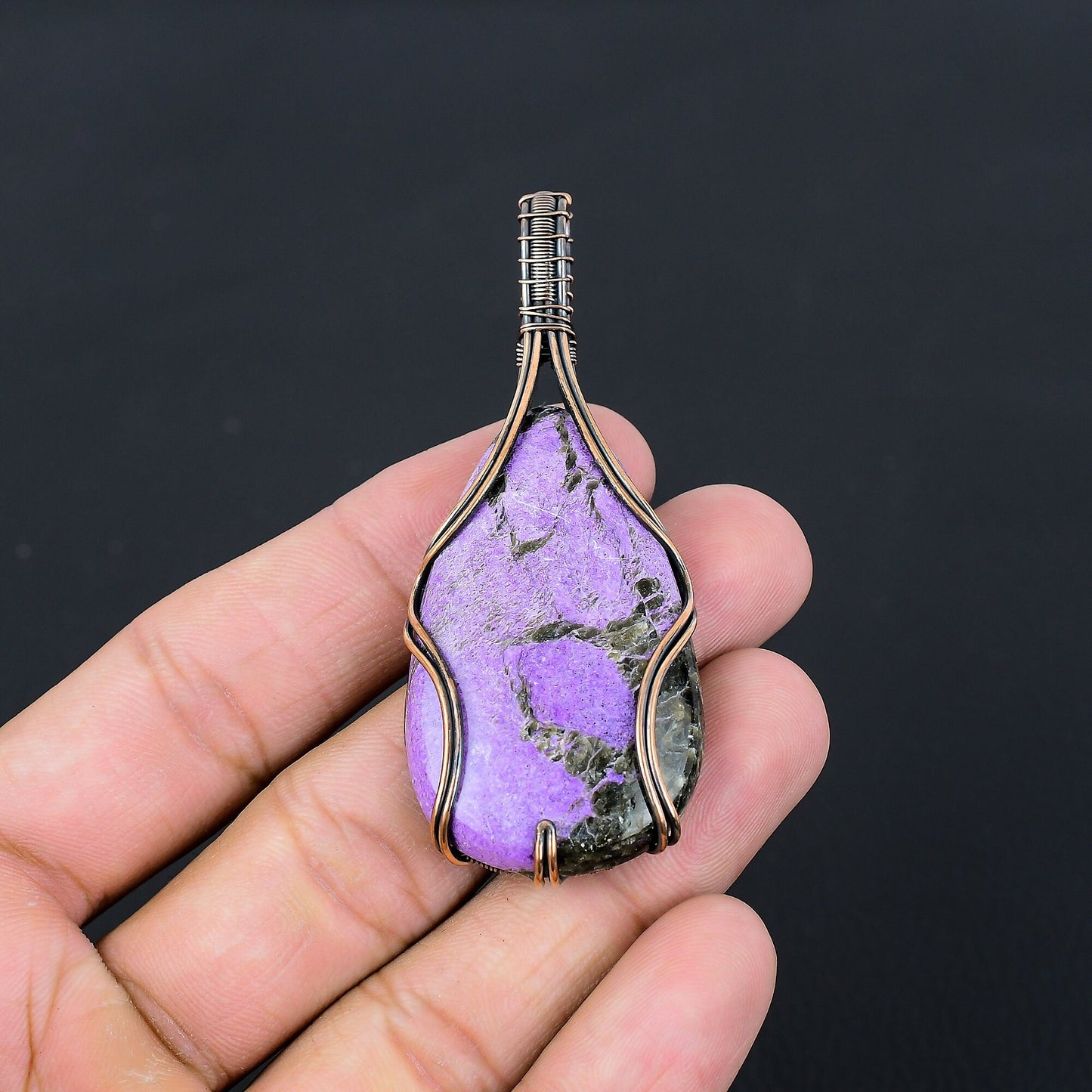 Purple Purpurite Gemstone Pendant